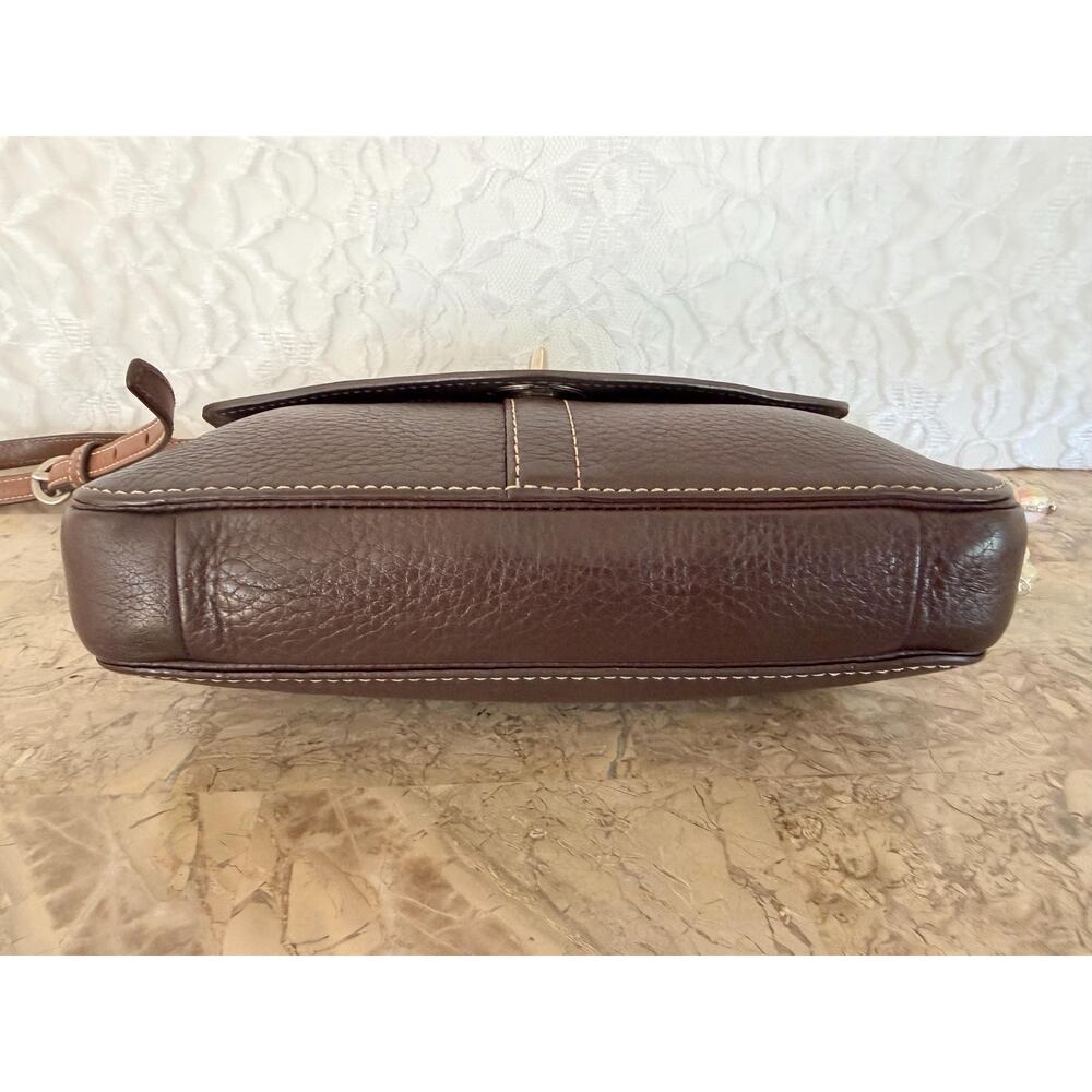 Vtg Y2K Coach F10888 Dark brown Chelsea Leather small Demi Shoulder Bag crossbod - Picture 7 of 13